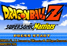 Dragon Ball Z Supersonic Warriors Online Title Screen