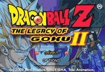 Dragon Ball Z Legacy of Goku 2 Online Title Screen
