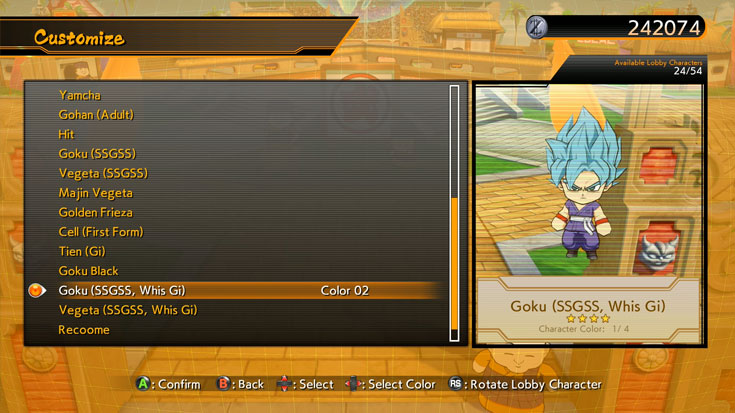 Dragon Ball FighterZ Avatar Customisation