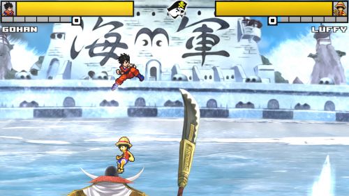 Jump Ultimate Stars MUGEN -  Gohan vs Luffy