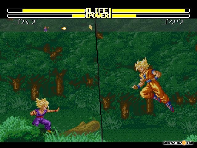 Dragon Ball Z Super Butōden 2 - Split screen fight