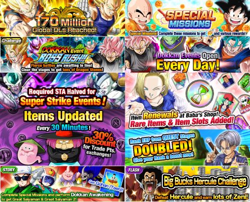 Dragon Ball Z Dokkan Battle - 170 million Global downloads celebration events