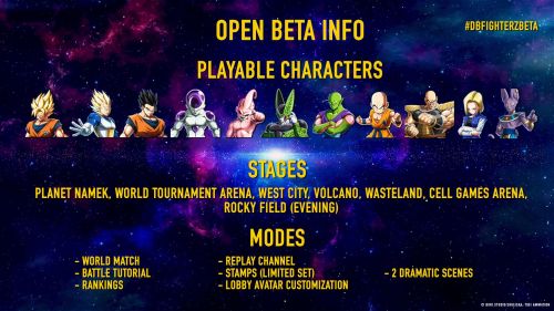 Dragon Ball FighterZ - Open Beta Details